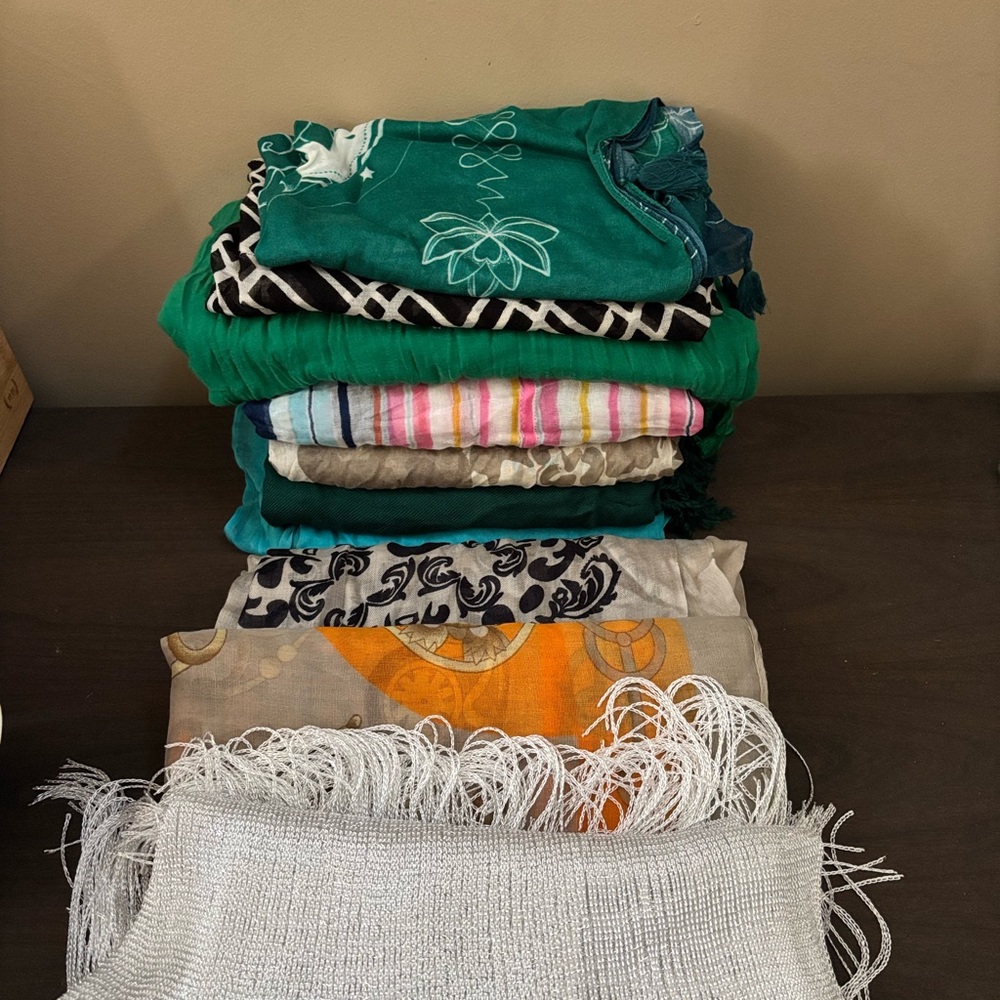 Colorful‎ Scarf Collection - Lot of 10